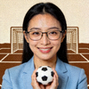 足球分析师用户头像 - 职业女性微笑肖像